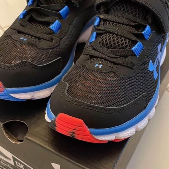 BRAND NEW youth boy under armour bps assert velcro shoes size 13 K - Picture 5 of 7